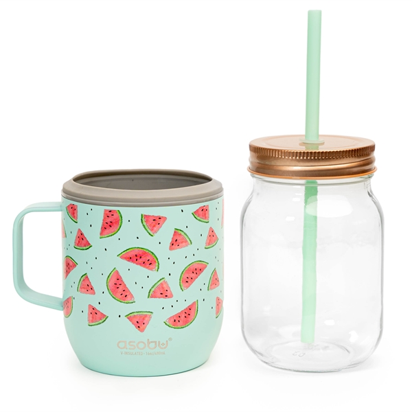 Customizable Asobu Moonshine Set Mason Jar Cooler from