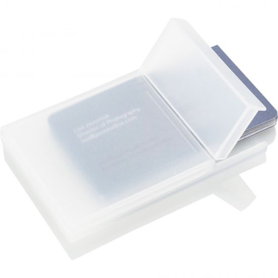 Custom Plastic Business Card Holder Imprinted with a Logo
