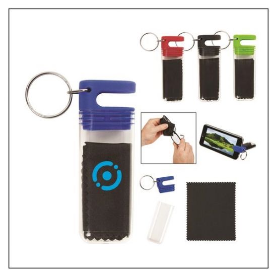 Sunglass Wiper And Mobile Stand With Key Chain 119450