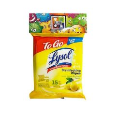 15 Ct. Lysol On The Go Disinfecting Wipes