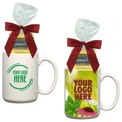 15 Oz. Full Color Mug With Four Assorted Tea Bags