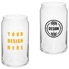 16 Oz. Arc Can Shaped Beer Glasse