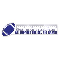 1 3/4 Inch  X 7 Inch  Poly Ruler With Football Shape
