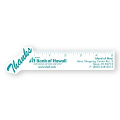 1 3/4 Inch  X 7 Inch  Poly Ruler With Thanks Shape