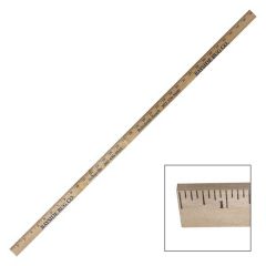 1/4 Inch  Thick Clear Lacquered Yardstick