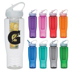 28 Oz. Poly-Clean Sports Bottle With Fruit Infuser