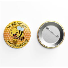 2 1/4 Inch  Round Button Full Color W/Safety Pin