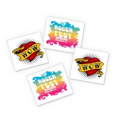 2 Inch  X 2 Inch  Custom Temporary Tattoos- 24 Hour Rush Delivery!