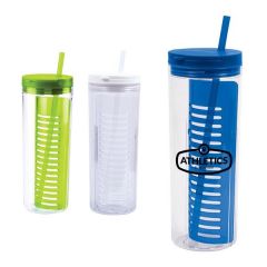 600ml (20 Oz.) Fruit Infusion Tumbler With Straw