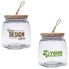 64 Oz. Glass Candy Jars With Suction Wooden Lid