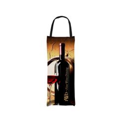 6 Inch  W X 16 Inch  H Polyester Wine Bag