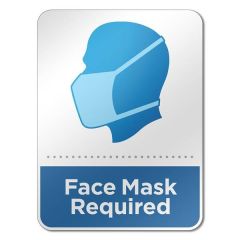 6 Inch  X 8 Inch  Face Mask Wall Sign