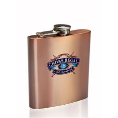 6 Oz Sphynx Copper Coated Hip Flask