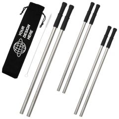 Reusable Stainless Steel Straw Set With Brush