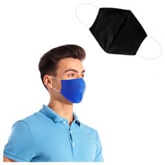 Blank Cotton Fitted Face Mask With Filter Pocket