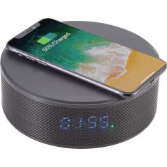 Bluetooth Speaker Clock W/Wireless Charging