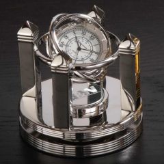 Celestial Silver Gimbal Clock