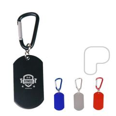 Classic Dog Tag On Carabiner