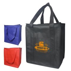 Cooler Tote Shopping Bag W/Zippered Flap