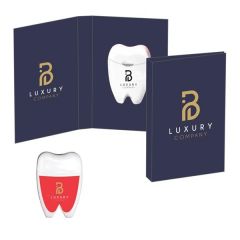 Custom Booklet With Compact Tooth-Designed Dental Floss