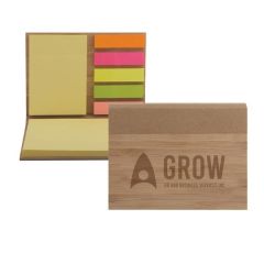 Eco-Friendly Bamboo Covered Sticky Note Pad