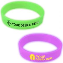 Embossed Glow In The Dark Silicone Wristbands