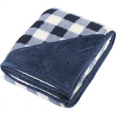 Field And Co. Double Sided Plaid Sherpa Blanket