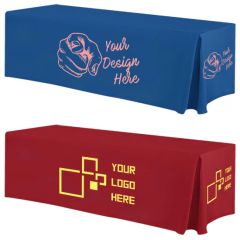 Fitted All Over Dye Sub Table Cover - 4-Sided, Fits 8' Table