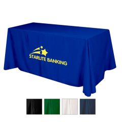 Flat 3-Sided Table Cover - Fits 6' Table (100% Polyester)