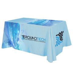Flat All Over Dye Sub Table Cover - 4-Sided, Fits 6' Table