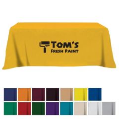 Flat Poly/Cotton 3-Sided Table Cover - Fits 8' Table