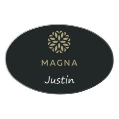 Full-Color Oval-Shaped Name Badge