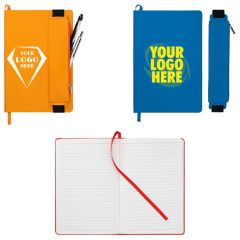 Function Office Hard Bound Notebook With Pen Pouch