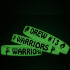 Glow In The Dark 1/2 Inch  Inch Ink Injected Custom Wristbands