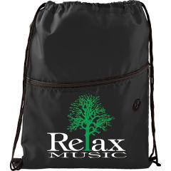Insulated Zippered Drawstring Bag