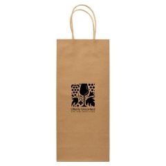 Kraft Paper Bag For Wine Bottles - 5.5 Inch W X 13 Inch H