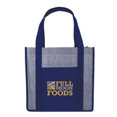 Laminated Heathered Non-Woven Grocery Tote