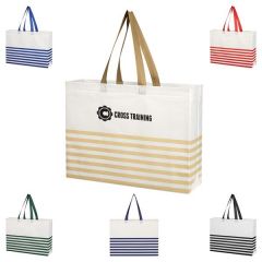 Lovely Stripe Water-Resistant Tote Bag