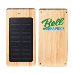 Marquette Solar Panel 8000mah Bamboo Power Bank