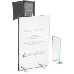 Mid Size Chroma Glass Awards With Double Stand