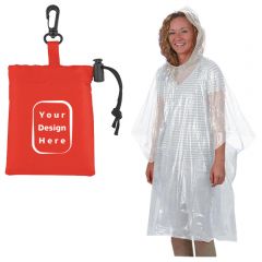 Plastic Polymer Sleeved Poncho In Case