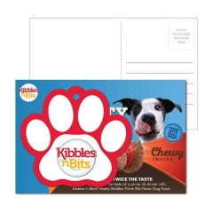 Post Card With Full Color Paw Print Luggage Tag