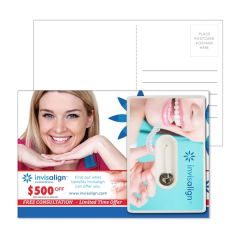 Postcard With Credit Card Style Dental Floss With Mirror