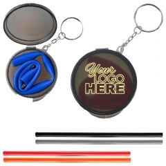 Reusable Silicone Straw Keychain
