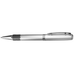 Ribbed Ribber Grip Silver Executive Pen Gift Set
