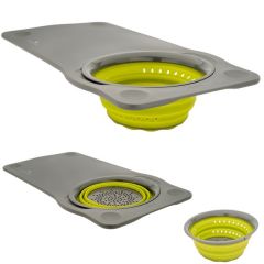 Squish Over The Sink Cutting Board With Colander
