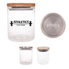 Stainless Steel Lid-Covered Glass Container