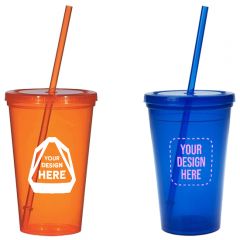 Translucent Colorful Single Walled Tumbler