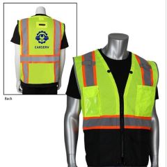 Two-Tone 11 Pocket Tech-Ready Mesh Surveyors Vest