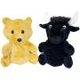10 Inch Bear/Black Bull Reversible Puppet